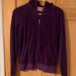 Juicy Couture Purple Velour Zip-Up Hoodie